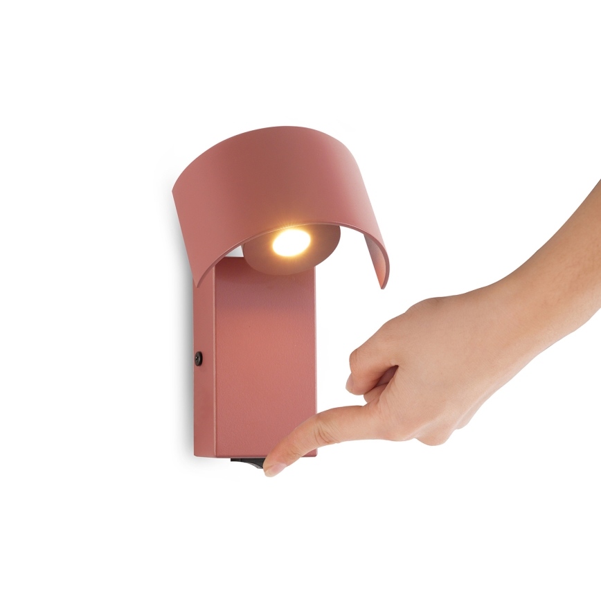 Brilagi - Aplique LED VASTO LED/3W/230V burdeos