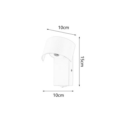 Brilagi - Aplique LED VASTO LED/3W/230V burdeos