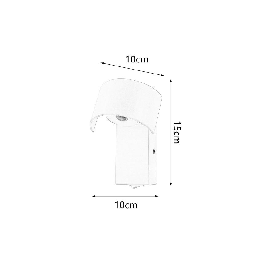 Brilagi - Aplique LED VASTO LED/3W/230V burdeos