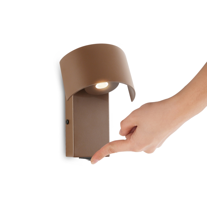 Brilagi - Aplique LED VASTO LED/3W/230V marrón