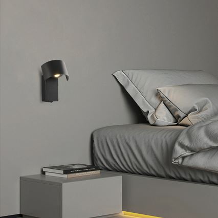 Brilagi - Aplique LED VASTO LED/3W/230V negro