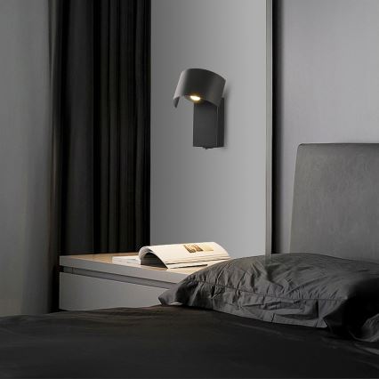 Brilagi - Aplique LED VASTO LED/3W/230V negro