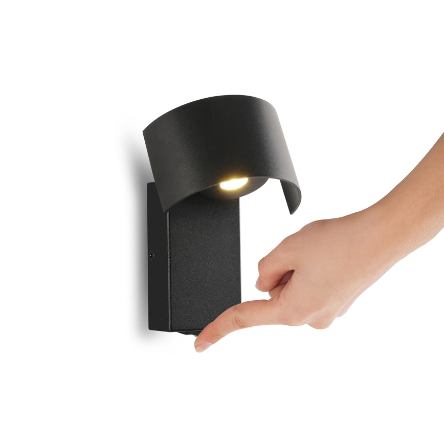 Brilagi - Aplique LED VASTO LED/3W/230V negro