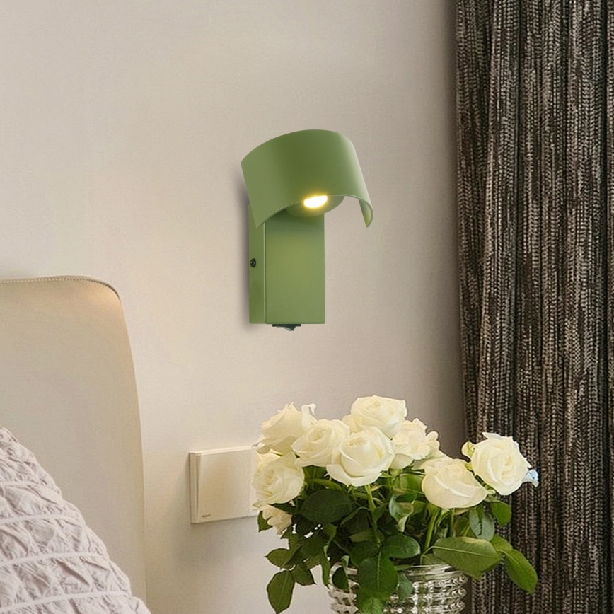 Brilagi - Aplique LED VASTO LED/3W/230V verde