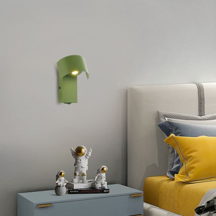 Brilagi - Aplique LED VASTO LED/3W/230V verde