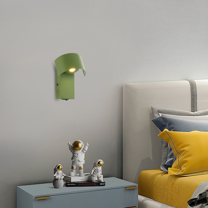 Brilagi - Aplique LED VASTO LED/3W/230V verde