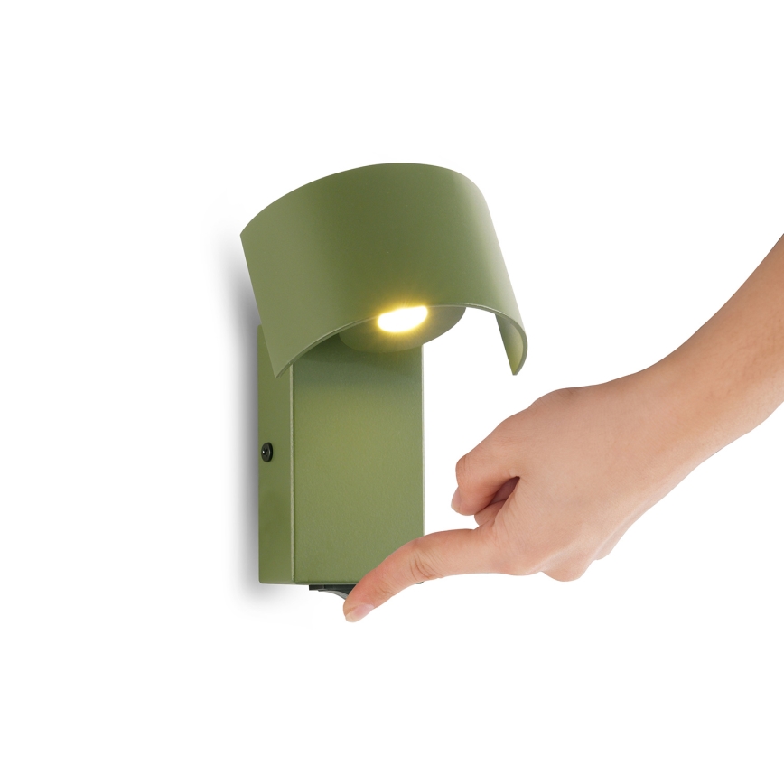 Brilagi - Aplique LED VASTO LED/3W/230V verde