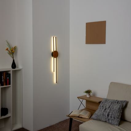 Brilagi - Aplique LED WOODY COLLINE LED/15W/230V 80 cm roble cereza