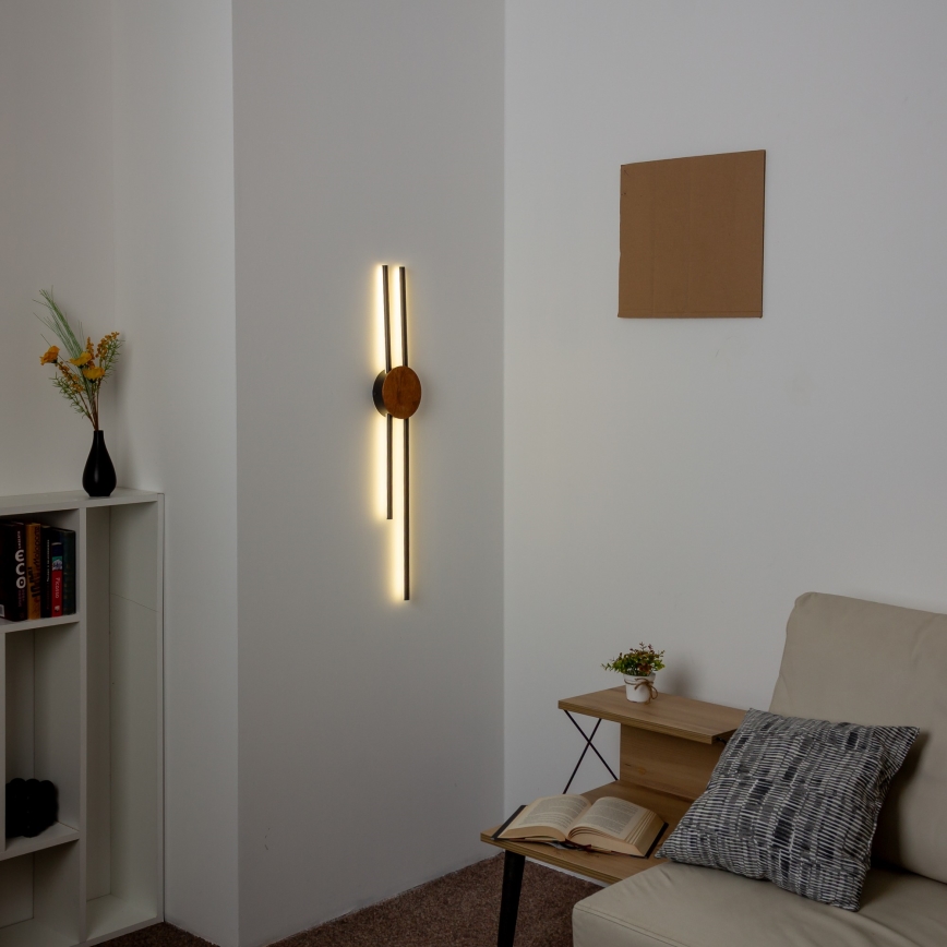 Brilagi - Aplique LED WOODY COLLINE LED/15W/230V 80 cm roble cereza