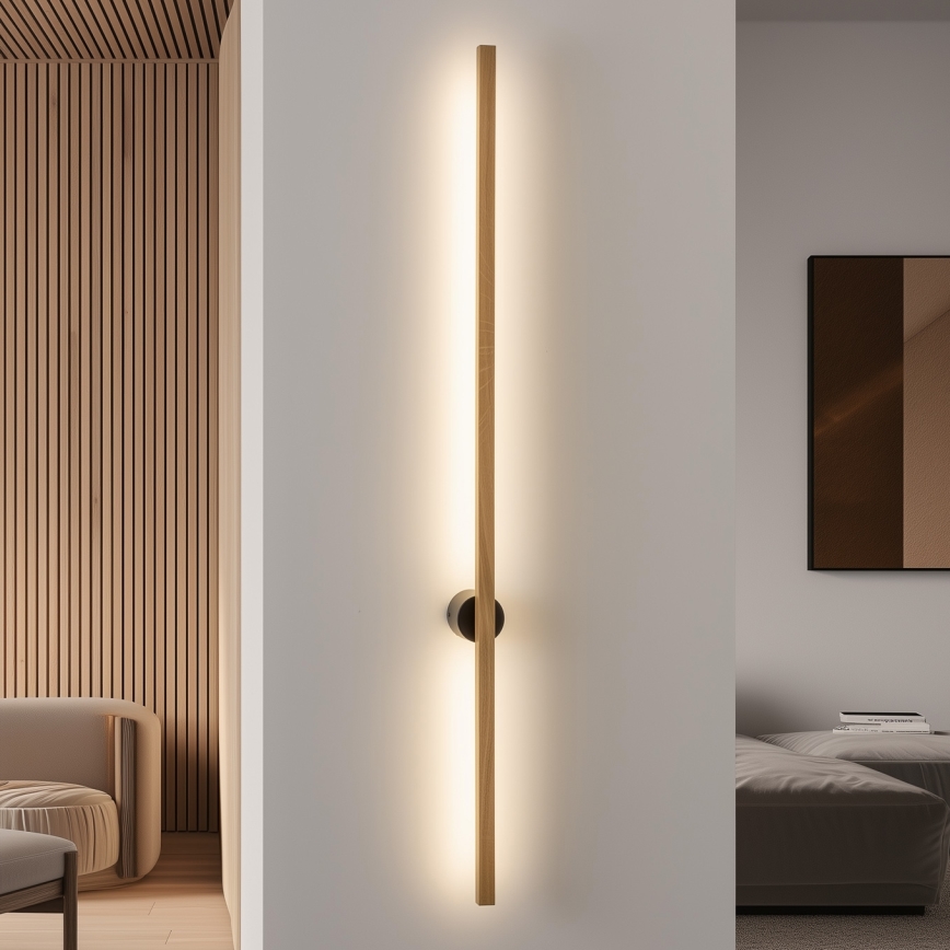 Brilagi - Aplique LED WOODY LINE LED/12W/230V 120 cm roble