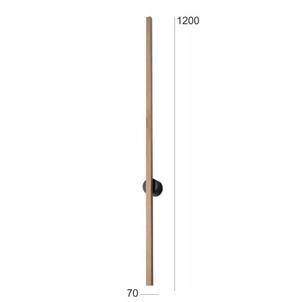 Brilagi - Aplique LED WOODY LINE LED/12W/230V 120 cm roble