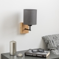 Brilagi - Aplique NUBILA WOOD 1xE27/25W/230V roble/antracita