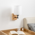 Brilagi - Aplique NUBILA WOOD 1xE27/25W/230V roble/blanco