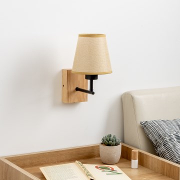 Brilagi - Aplique NUBILA WOOD 1xE27/25W/230V roble/marrón claro