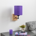 Brilagi - Aplique NUBILA WOOD 1xE27/25W/230V roble/morado