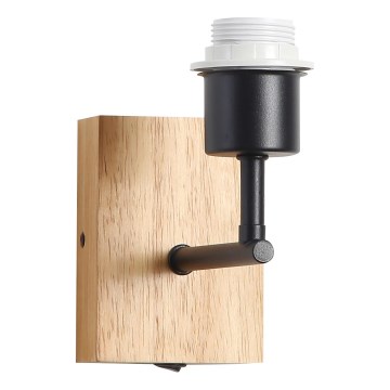 Brilagi - Aplique NUBILA WOOD 1xE27/25W/230V roble/negro
