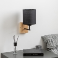 Brilagi - Aplique NUBILA WOOD 1xE27/25W/230V roble/negro