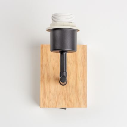 Brilagi - Aplique NUBILA WOOD 1xE27/25W/230V roble/rojo