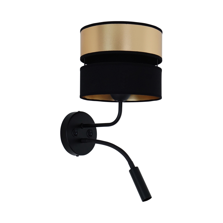 Brilagi - Aplique ROYAL 1xE27/15W/230V + 1xG9/3W negro/dorado
