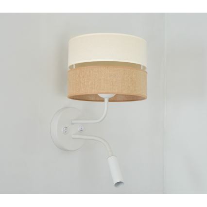 Brilagi - Aplique ROYAL YUTE 1xE27/15W/230V + 1xG9/6W beige/color crema/blanco