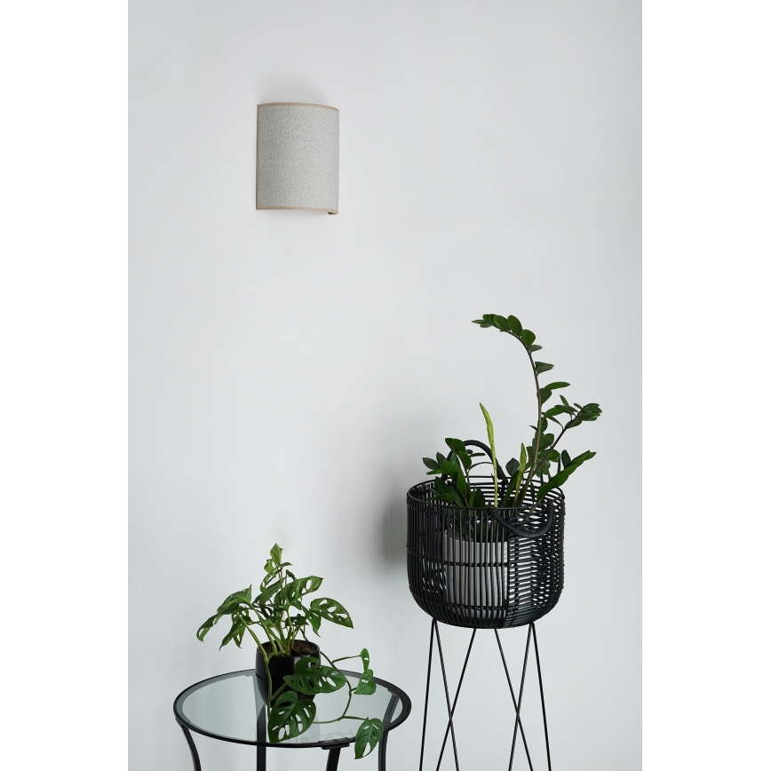 Brilagi - Aplique SEMI 1xE27/15W/230V gris claro