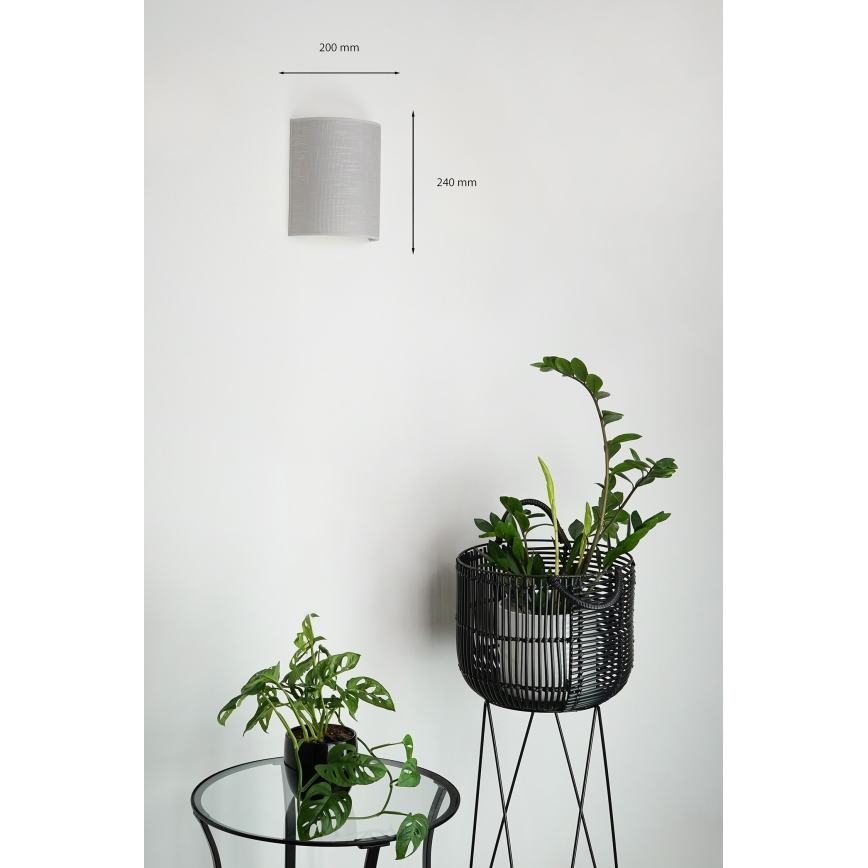 Brilagi - Aplique SEMI 1xE27/15W/230V gris