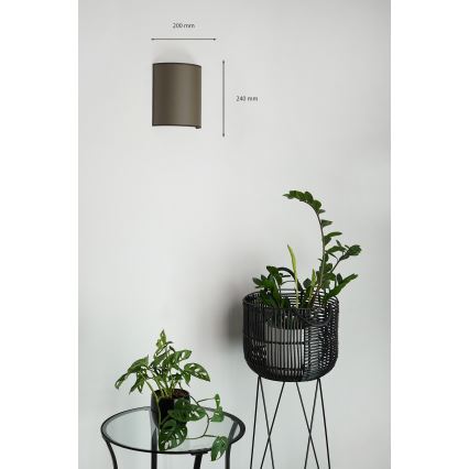 Brilagi - Aplique SEMI 1xE27/15W/230V marrón
