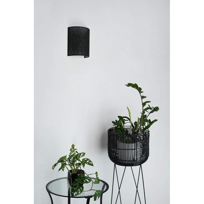 Brilagi - Aplique SEMI 1xE27/15W/230V negro
