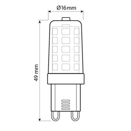 Brilagi - Bombilla LED G9/4W/230V 3000K