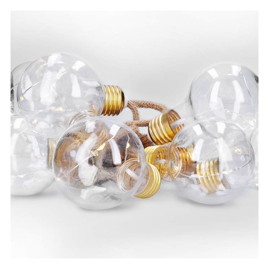 Brilagi - Cadena decorativa LED 10xLED/3xAA 1,8m blanco cálido