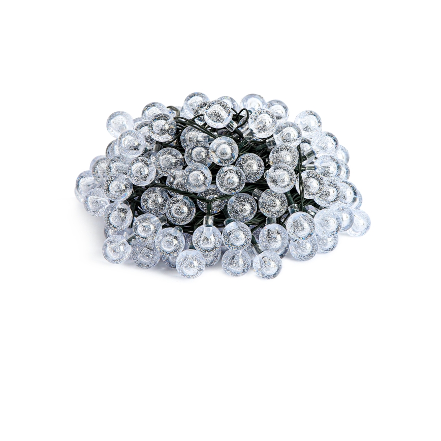 Brilagi - Cadena decorativa solar LED BUBBLE 100xLED/8 funciones 10m IP65 blanco cálido 600 mAh