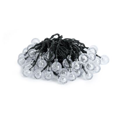 Brilagi - Cadena decorativa solar LED BUBBLE 50xLED/8 funciones 7m IP65 blanco cálido 600 mAh