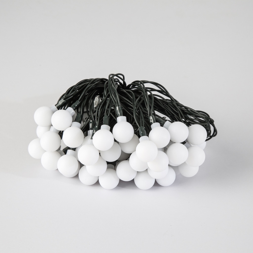 Brilagi - Cadena decorativa solar LED BUBBLE 50xLED/8 funciones 7m IP65 blanco cálido 600 mAh
