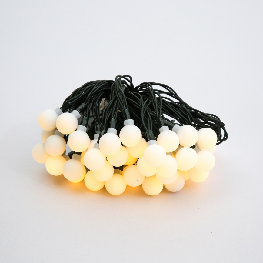 Brilagi - Cadena decorativa solar LED BUBBLE 50xLED/8 funciones 7m IP65 blanco cálido 600 mAh