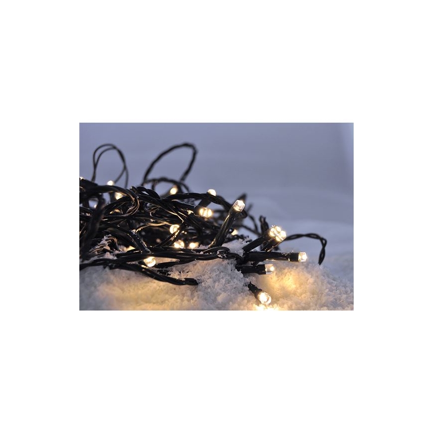 Brilagi - Cadena LED de Navidad para exteriores 500xLED/8 funciones 55m IP44 blanco cálido