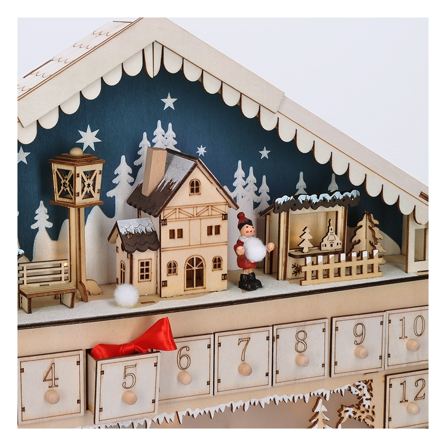 Brilagi - Calendario de Adviento LED LED/2xAA pino