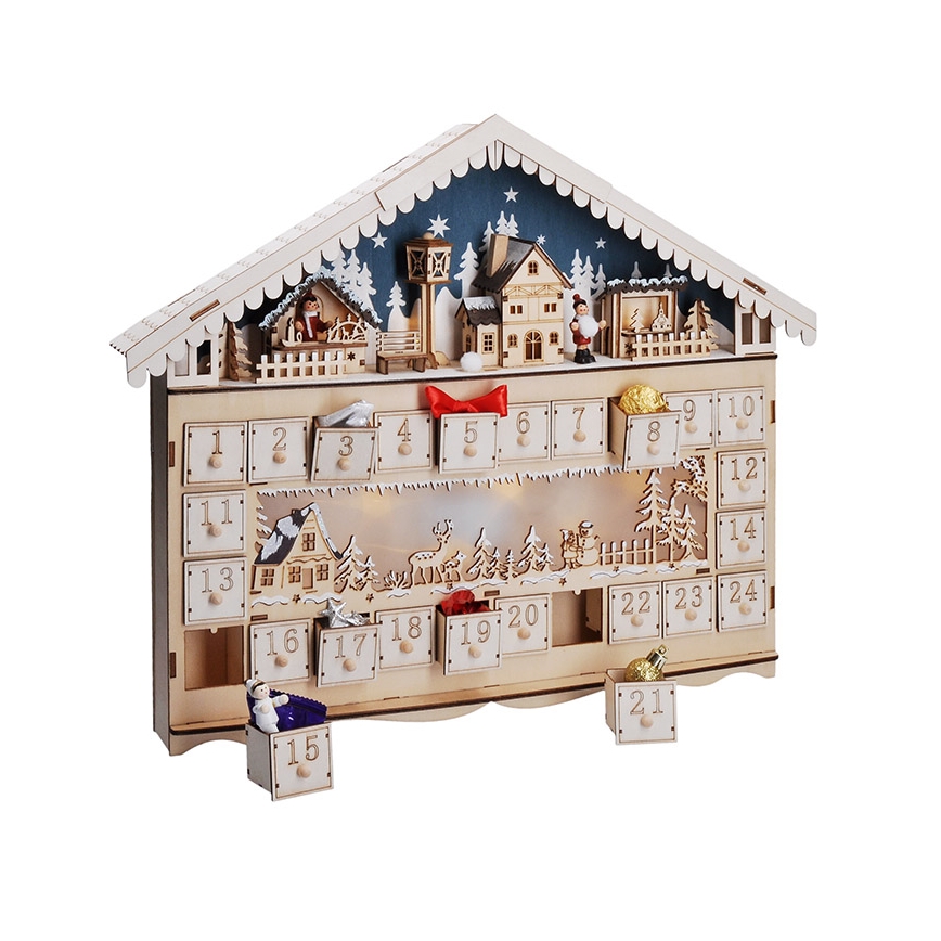 Brilagi - Calendario de Adviento LED LED/2xAA pino