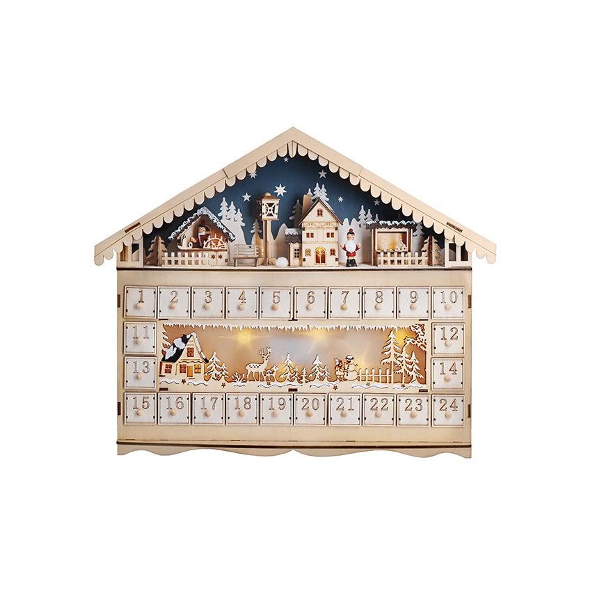 Brilagi - Calendario de Adviento LED LED/2xAA pino