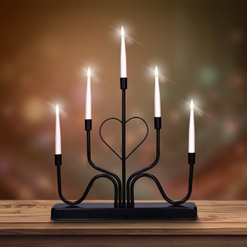 Brilagi - Candelabro LED de Navidad LED/2xAA negro