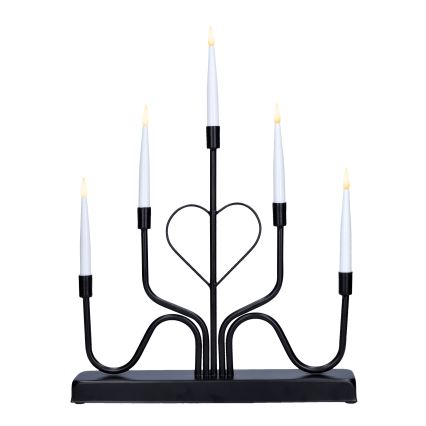 Brilagi - Candelabro LED de Navidad LED/2xAA negro