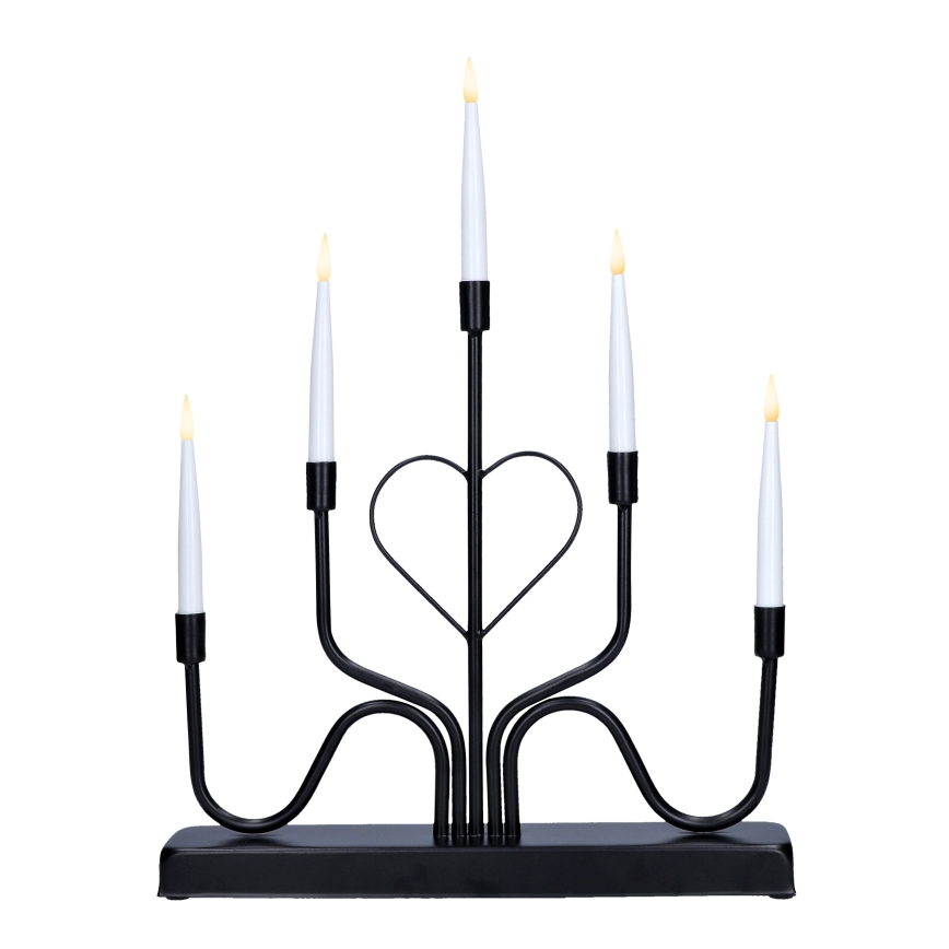 Brilagi - Candelabro LED de Navidad LED/2xAA negro