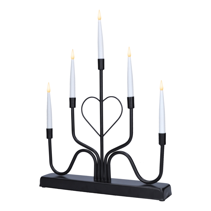 Brilagi - Candelabro LED de Navidad LED/2xAA negro