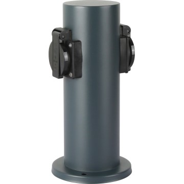 Brilagi - Columna de enchufes para exterior PILLAR 2Z SCHUKO 230V IP44 antracita