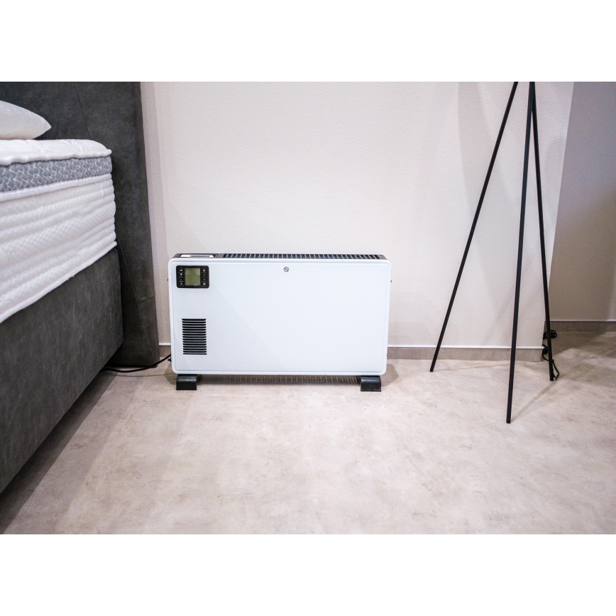 Brilagi - Convector eléctrico 1000/1300/2300W LCD/temporizador/TURBO/termostato blanco + CR