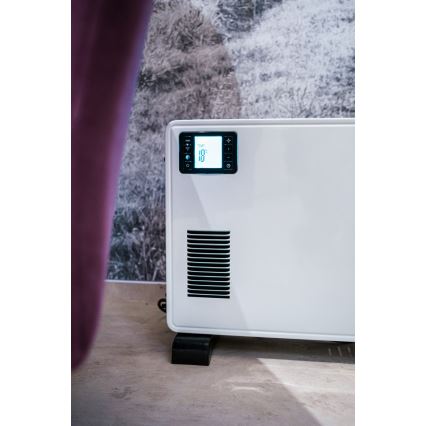 Brilagi - Convector eléctrico 1000/1300/2300W LCD/temporizador/TURBO/termostato blanco + CR