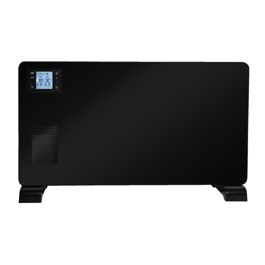 Brilagi - Convector eléctrico 1000/1300/2300W LCD/temporizador/TURBO/termostato negro + control remoto