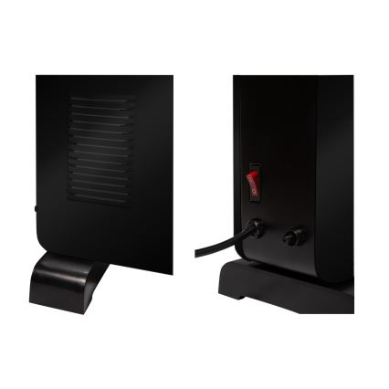 Brilagi - Convector eléctrico 1000/1300/2300W LCD/temporizador/TURBO/termostato negro + control remoto