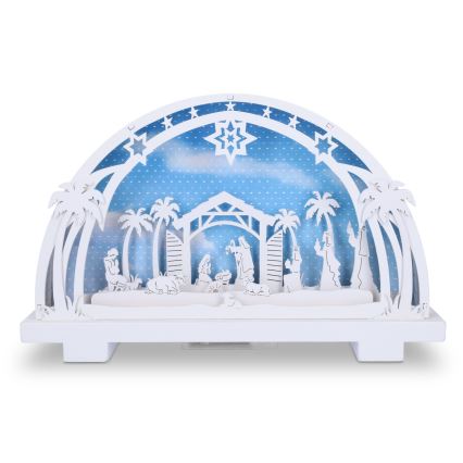 Brilagi - Decoración navideña LED LED/2xAA belén