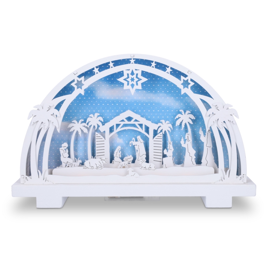 Brilagi - Decoración navideña LED LED/2xAA belén