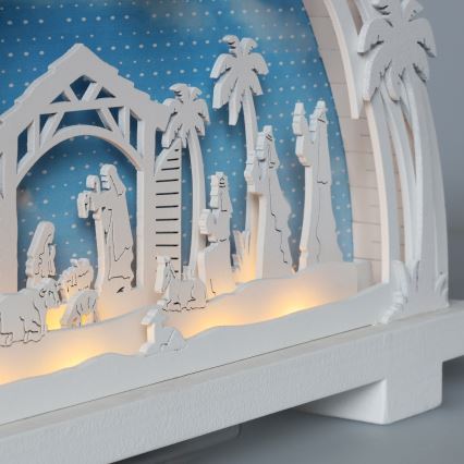 Brilagi - Decoración navideña LED LED/2xAA belén